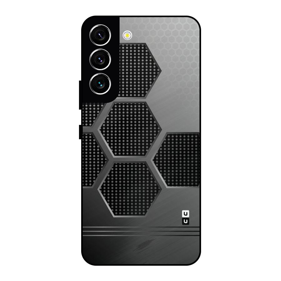Grey Black Hexa Metal Back Case for Galaxy S22 5G