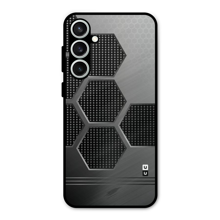 Grey Black Hexa Metal Back Case for Galaxy S23 FE