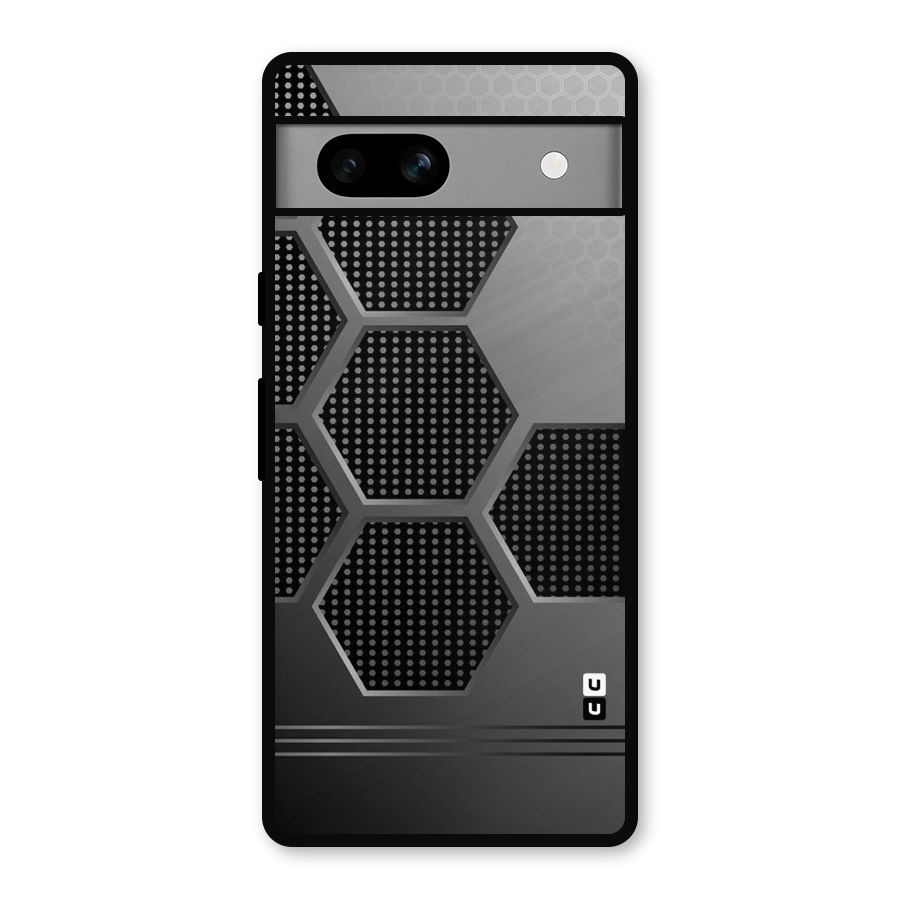 Grey Black Hexa Metal Back Case for Google Pixel 7a