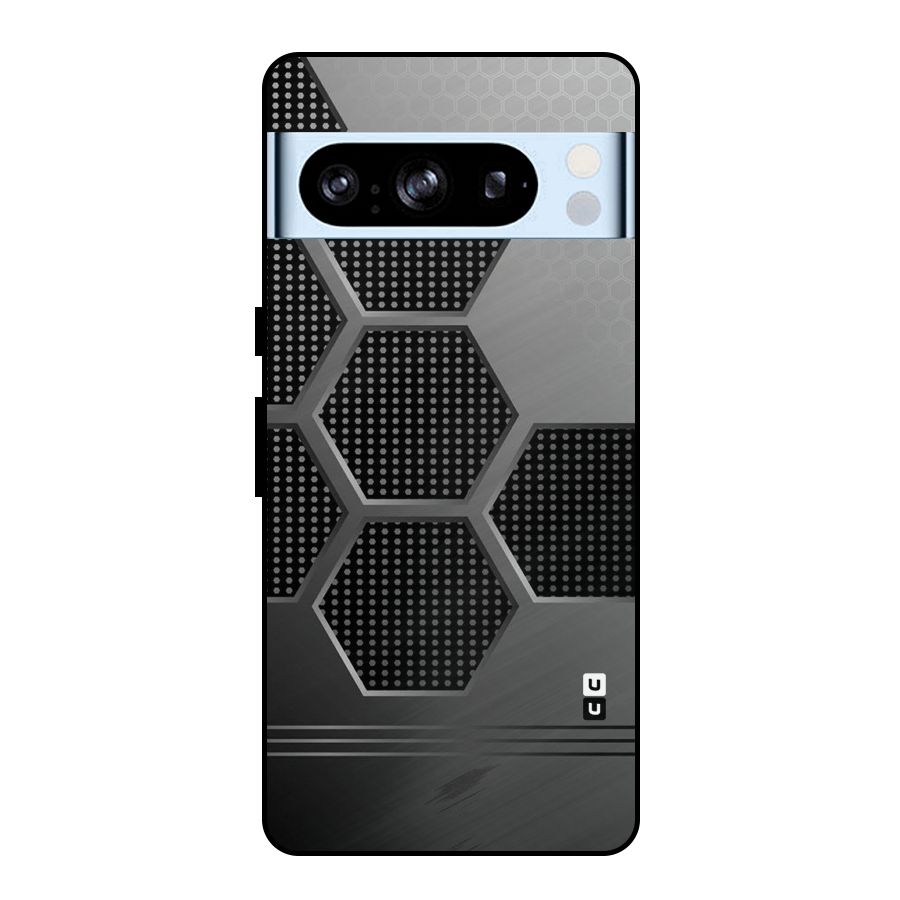 Grey Black Hexa Metal Back Case for Google Pixel 8 Pro