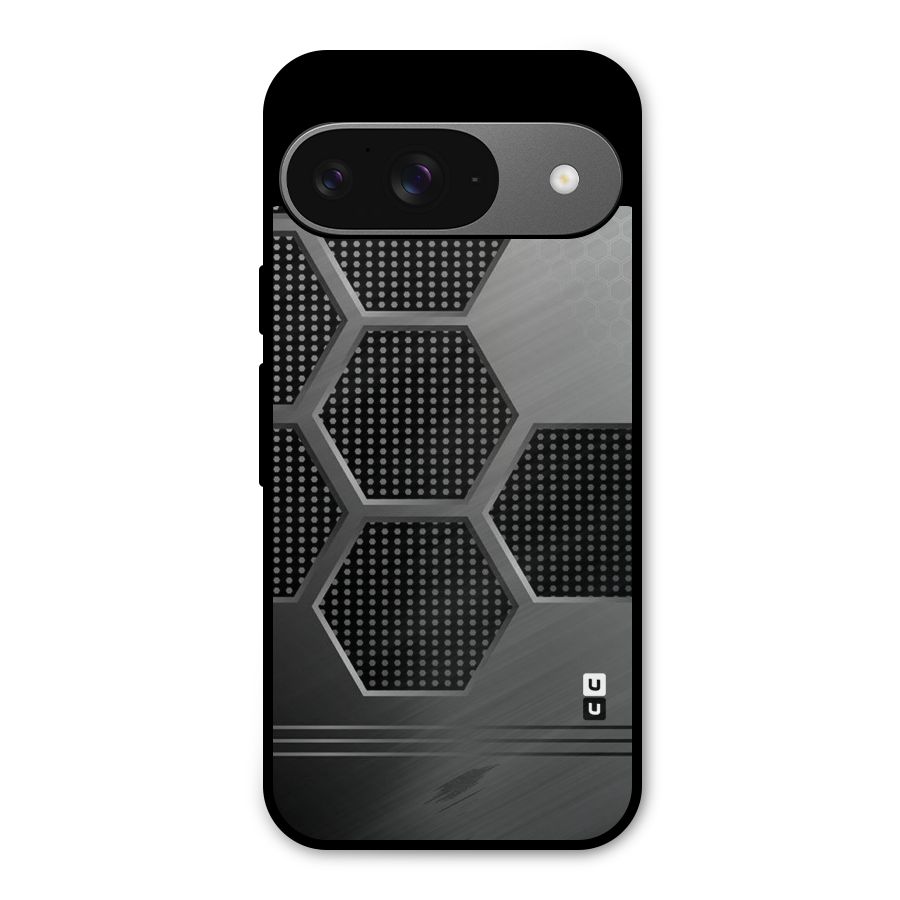 Grey Black Hexa Metal Back Case for Google Pixel 9