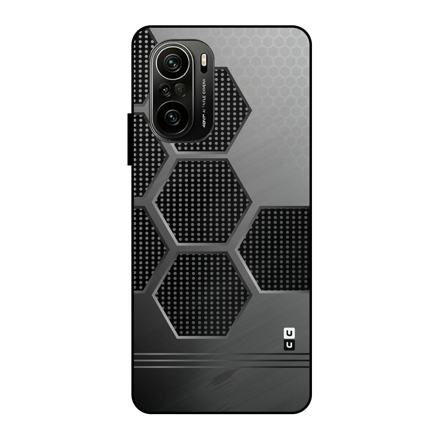 Grey Black Hexa Metal Back Case for Mi 11x