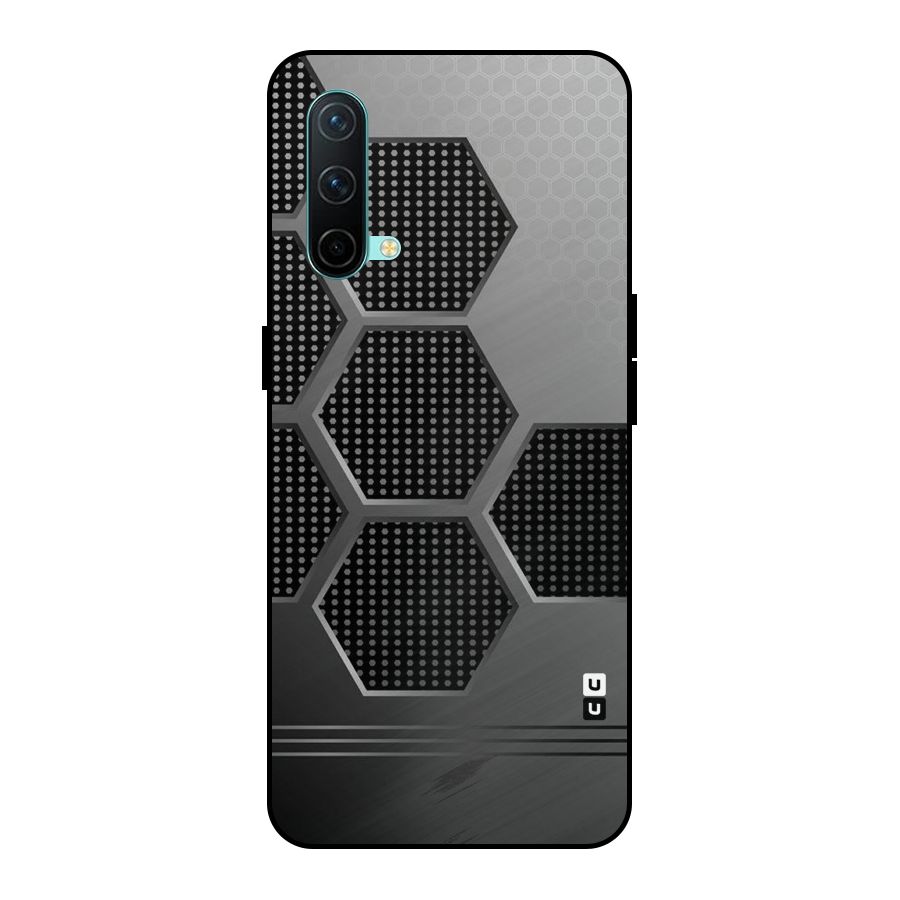 Grey Black Hexa Metal Back Case for Nord CE 5g