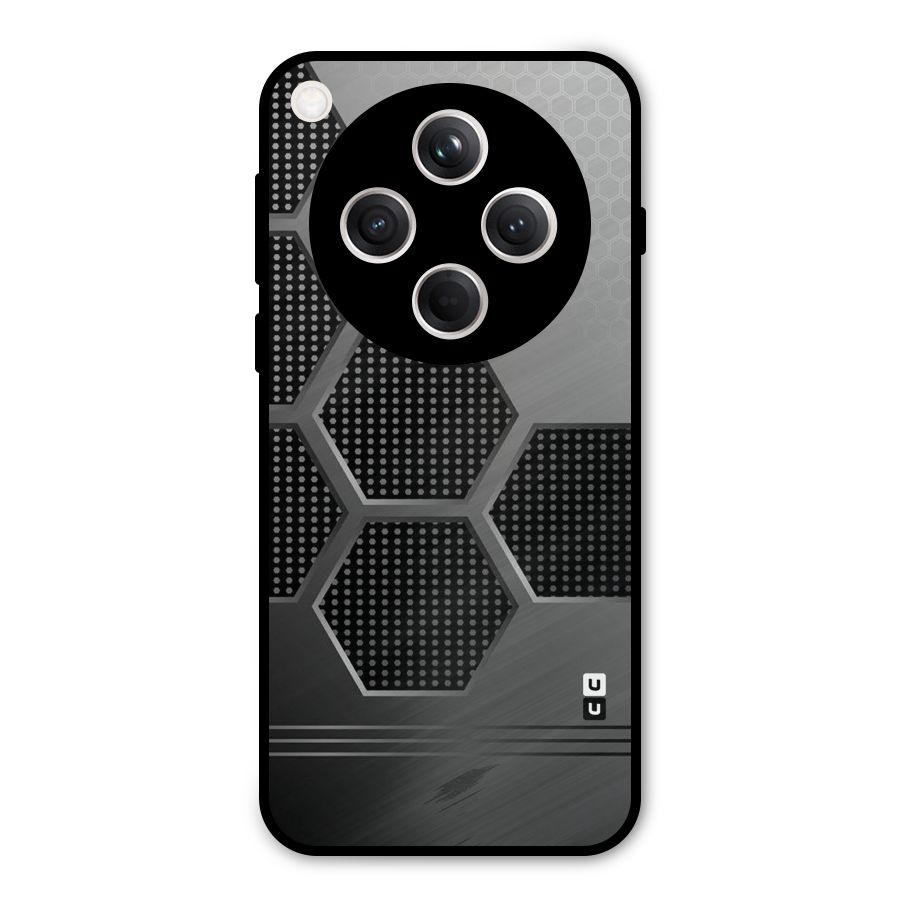 Grey Black Hexa Metal Back Case for Oppo Find X8