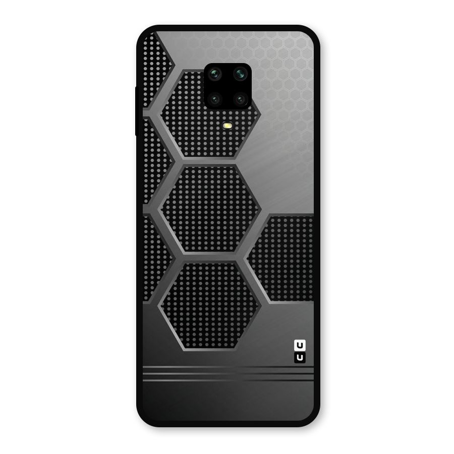 Grey Black Hexa Metal Back Case for Poco M2 Pro