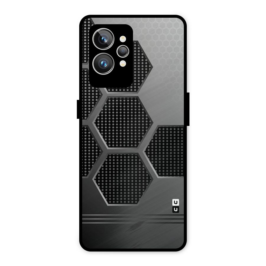 Grey Black Hexa Metal Back Case for Realme GT2 Pro