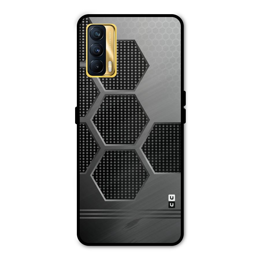 Grey Black Hexa Metal Back Case for Realme X7