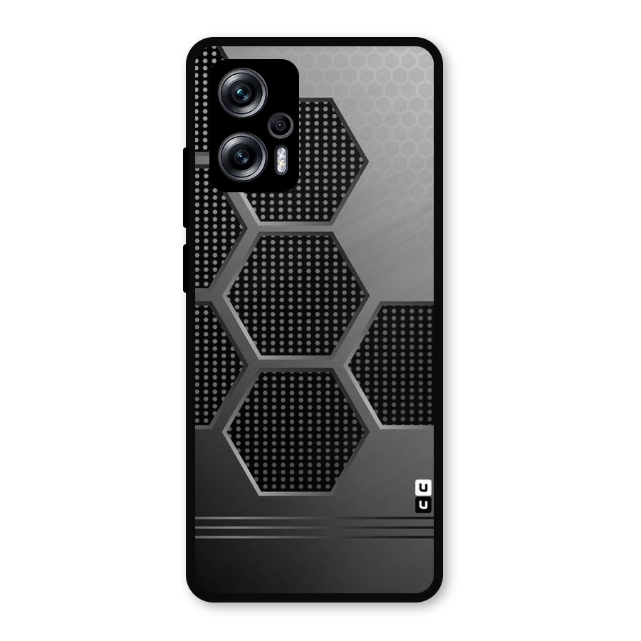 Grey Black Hexa Metal Back Case for Redmi K50i