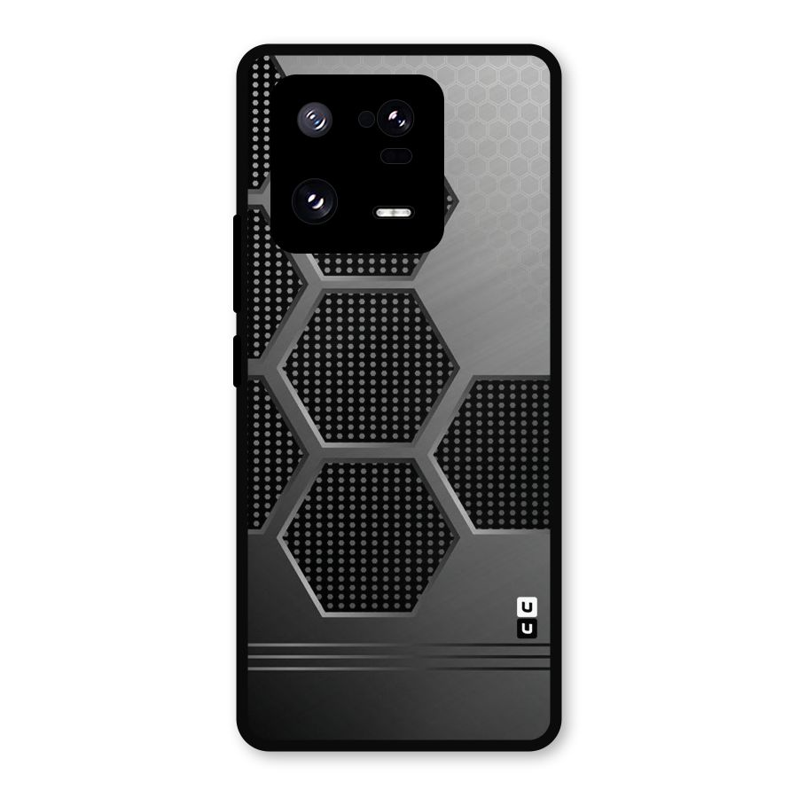 Grey Black Hexa Metal Back Case for Xiaomi 13 Pro