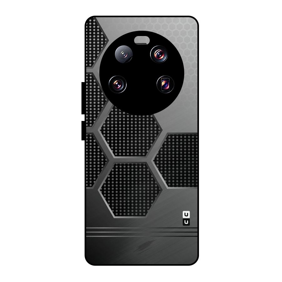 Grey Black Hexa Metal Back Case for Xiaomi 13 Ultra
