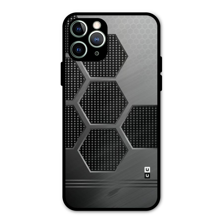 Grey Black Hexa Metal Back Case for iPhone 11 Pro Max