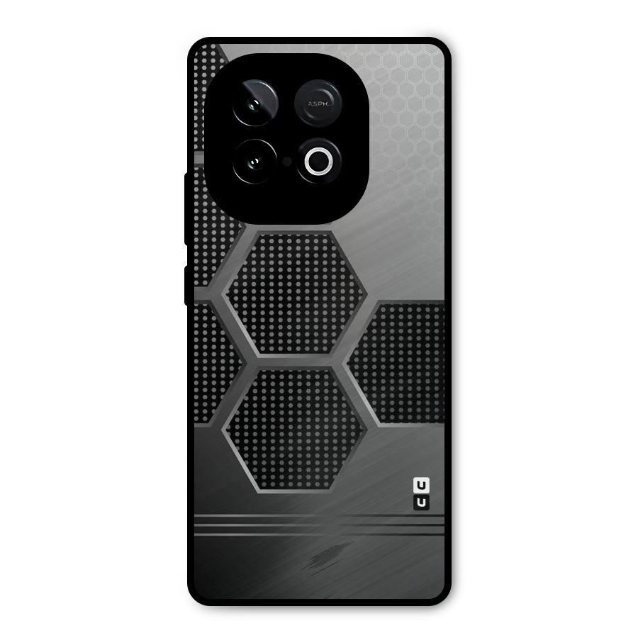 Grey Black Hexa Metal Back Case for iQOO Neo 10