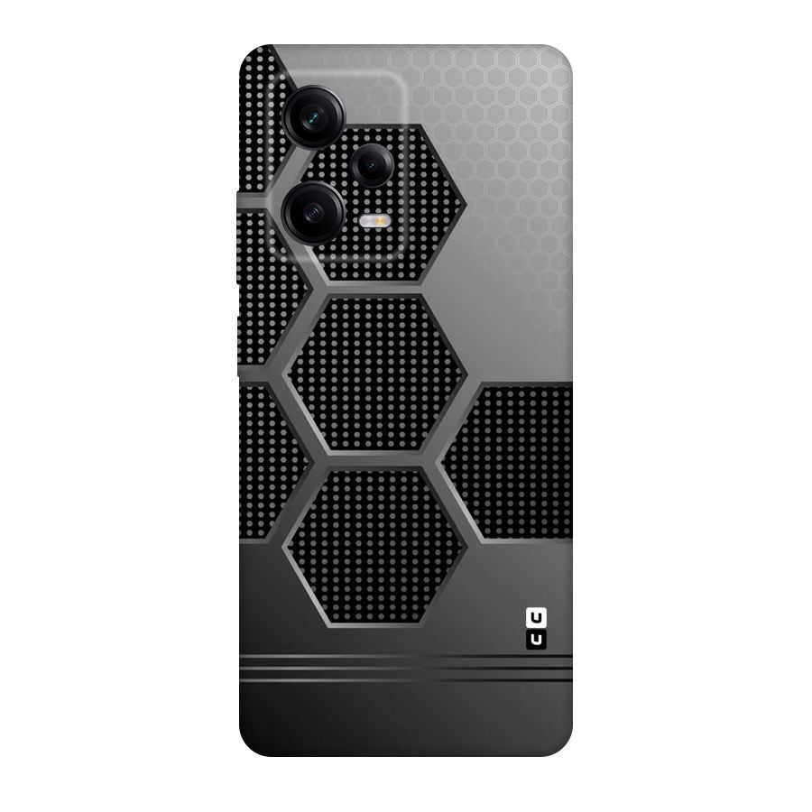 Grey Black Hexa Original Polycarbonate Back Case for Redmi Note 12 Pro
