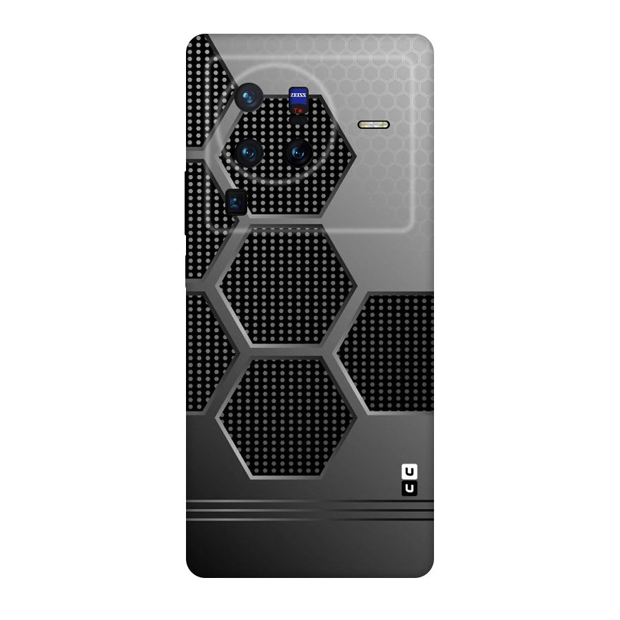 Grey Black Hexa Original Polycarbonate Back Case for Vivo X80
