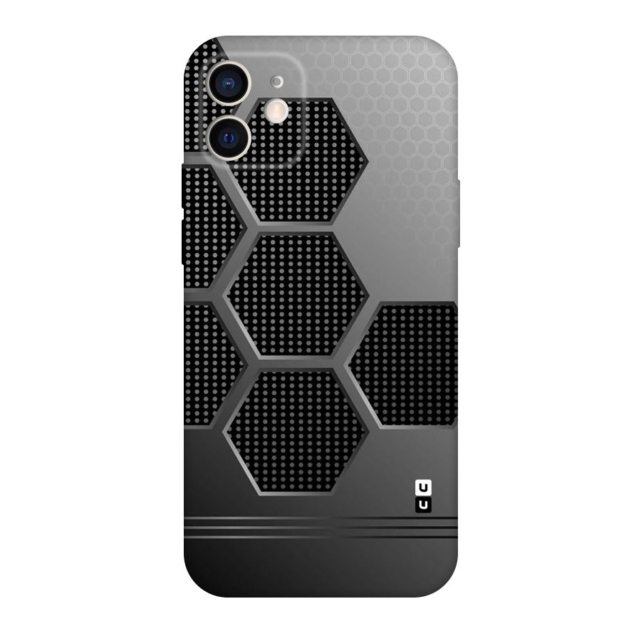 Grey Black Hexa Original Polycarbonate Back Case for iPhone 12