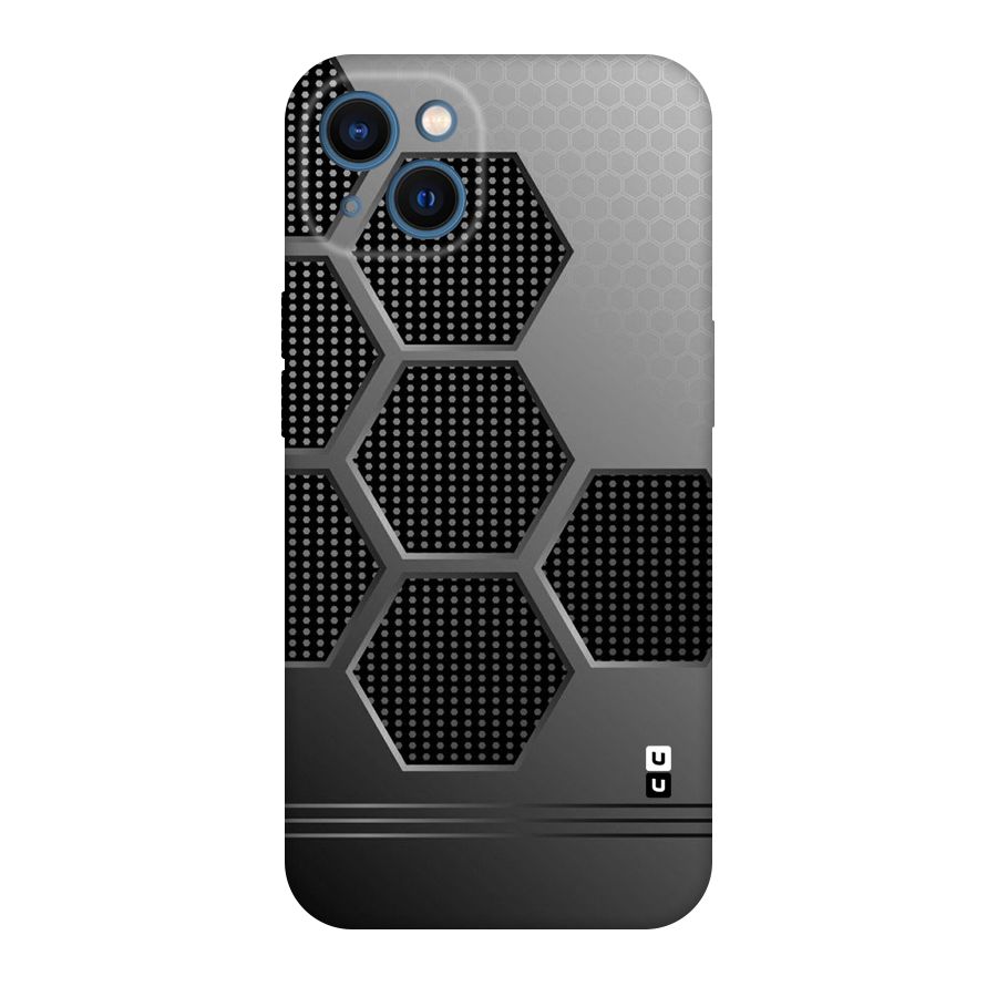 Grey Black Hexa Original Polycarbonate Back Case for iPhone 13