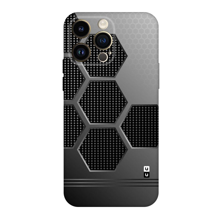 Grey Black Hexa Original Polycarbonate Back Case for iPhone 14 Pro Max