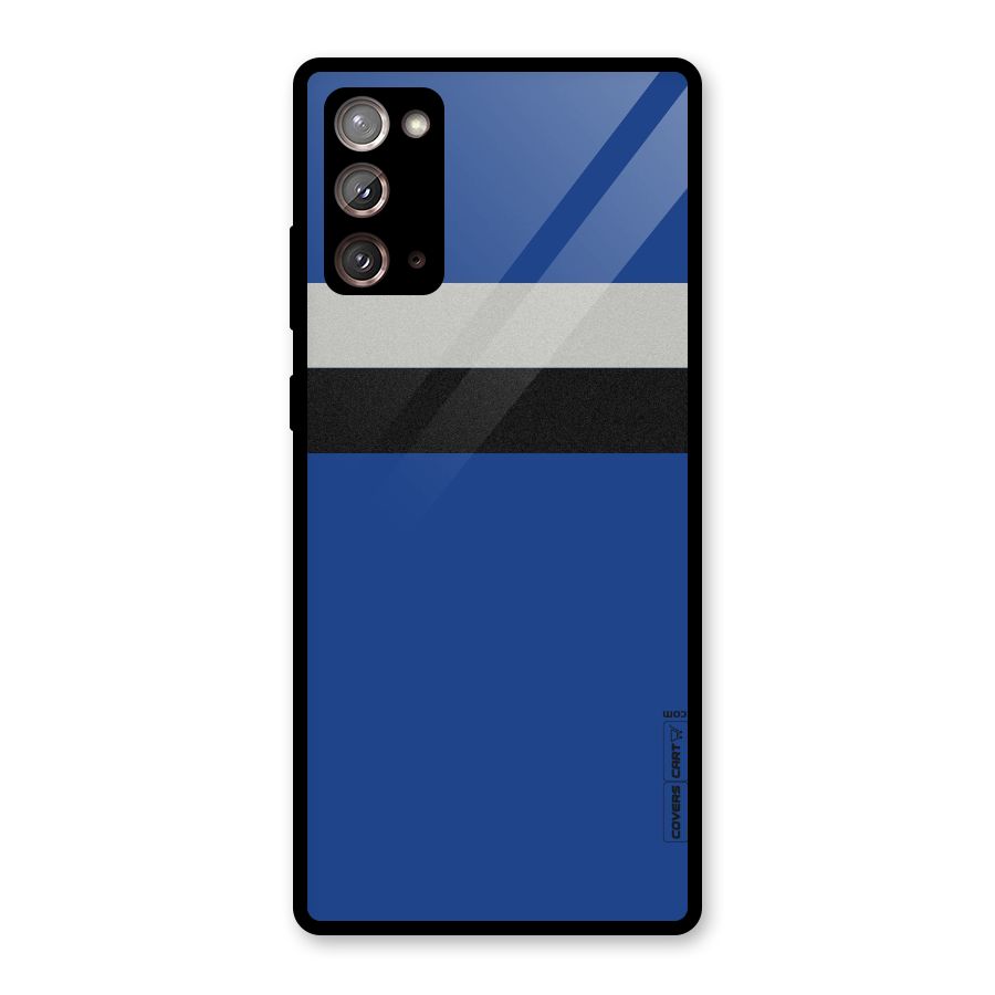 Grey Black Strips Glass Back Case for Galaxy Note 20