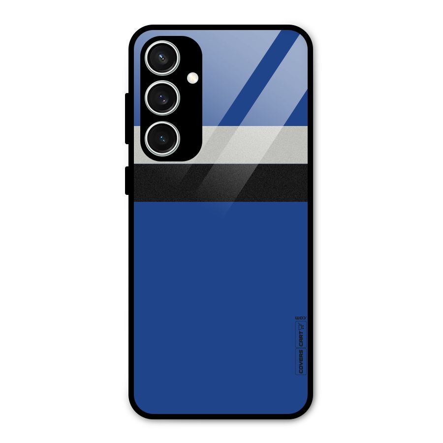 Grey Black Strips Glass Back Case for Galaxy S23 FE