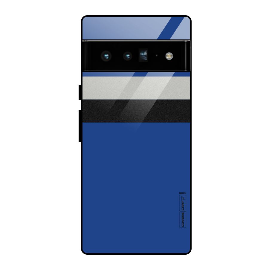 Grey Black Strips Glass Back Case for Google Pixel 6 Pro