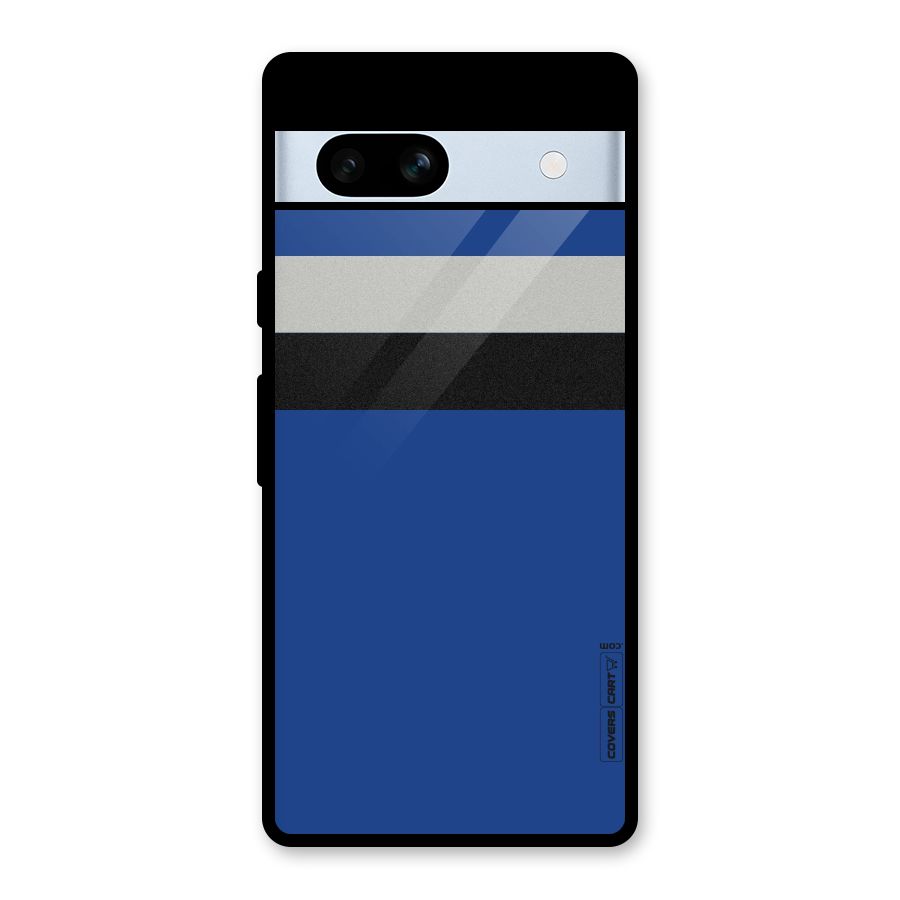 Grey Black Strips Glass Back Case for Google Pixel 7a