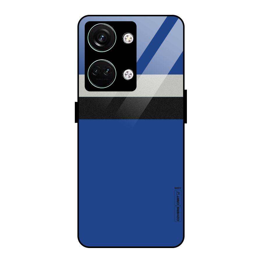 Grey Black Strips Glass Back Case for Oneplus Nord 3