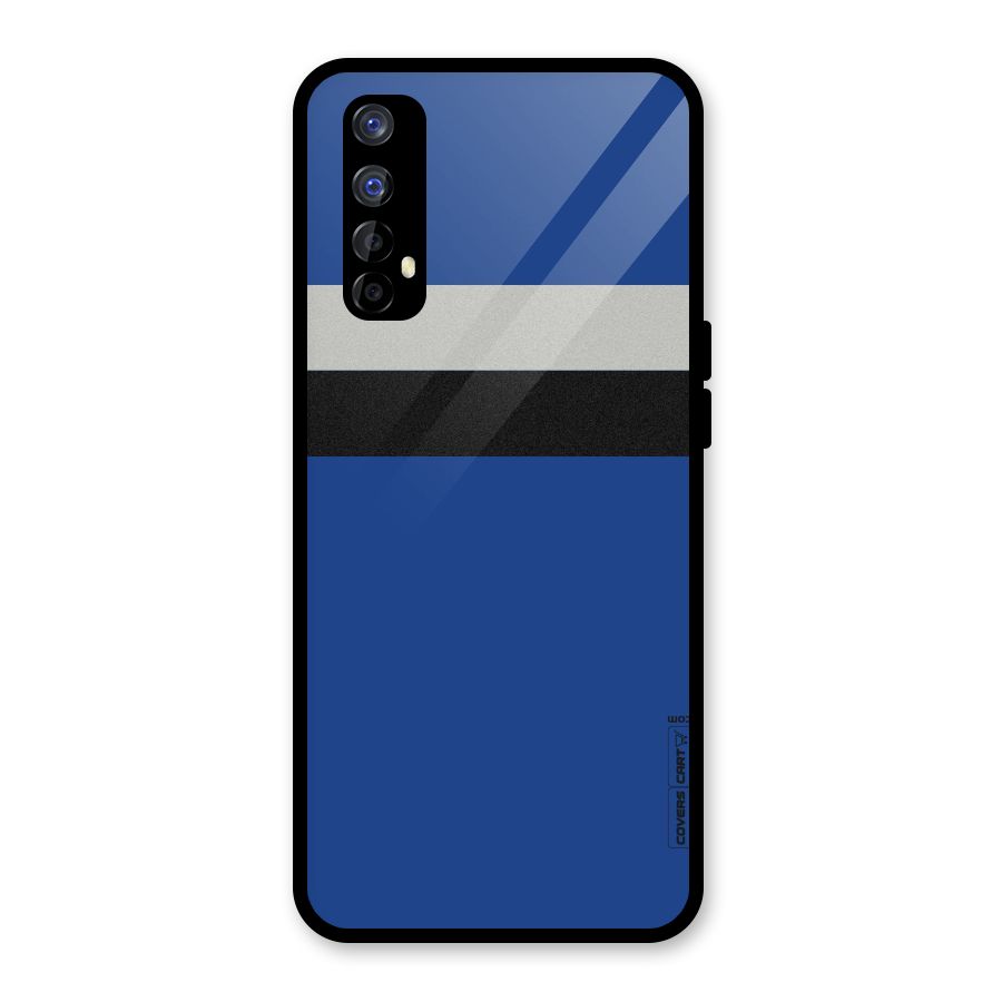 Grey Black Strips Glass Back Case for Realme 7