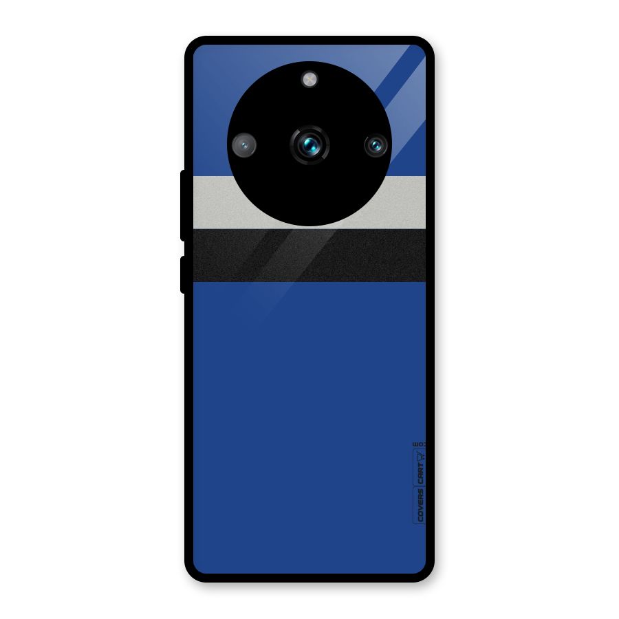 Grey Black Strips Glass Back Case for Realme Narzo 60 Pro