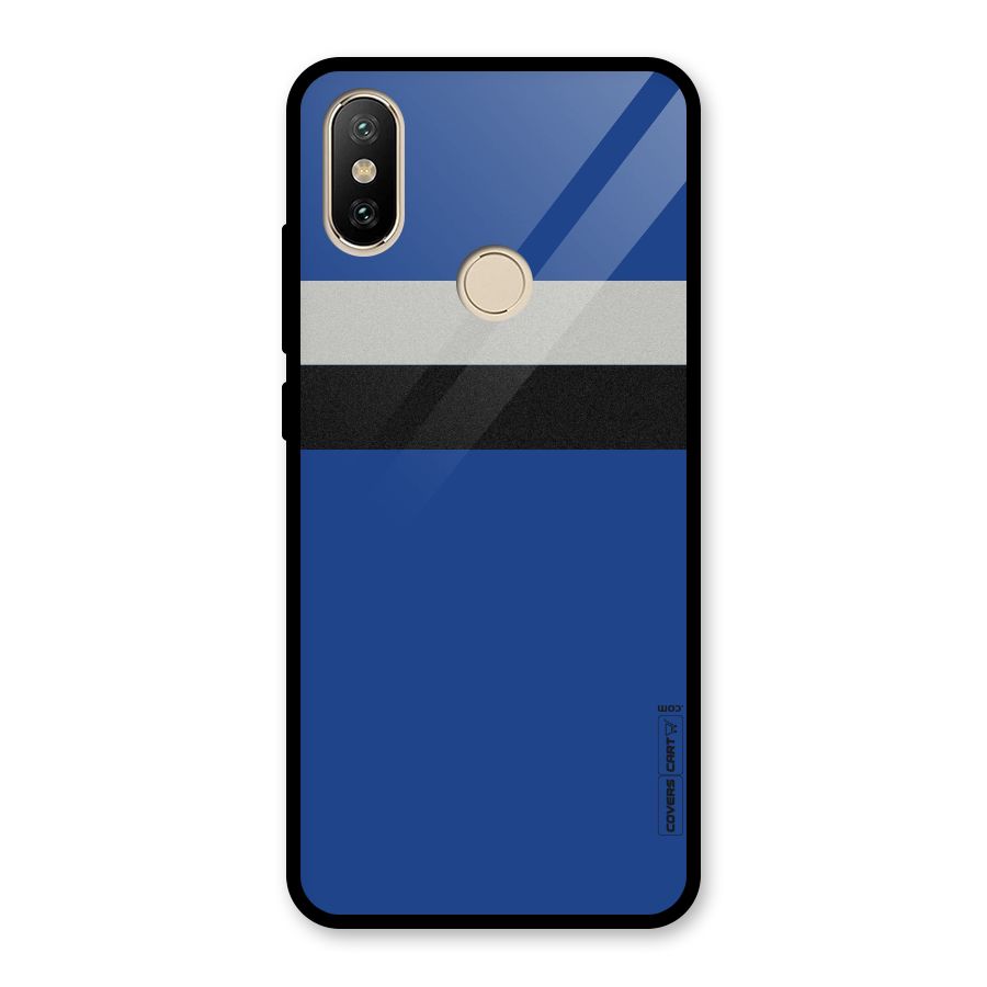 Grey Black Strips Glass Back Case for Redmi A2
