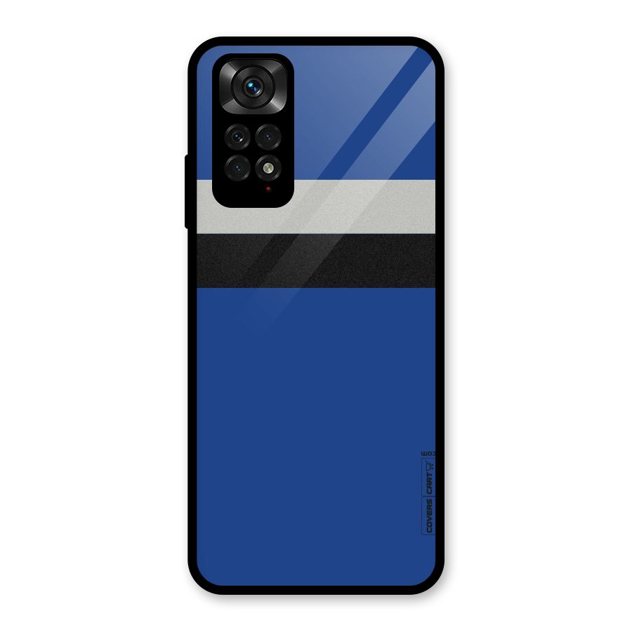 Grey Black Strips Glass Back Case for Redmi Note 11S