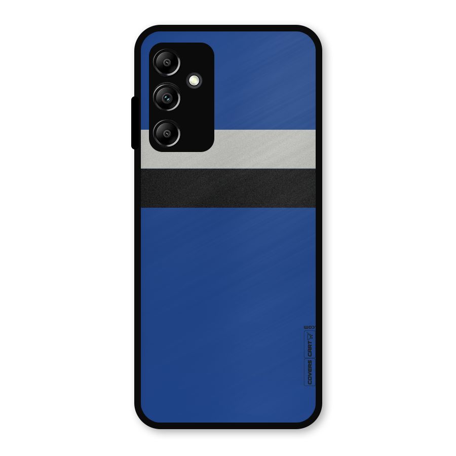 Grey Black Strips Metal Back Case for Galaxy A14 5G