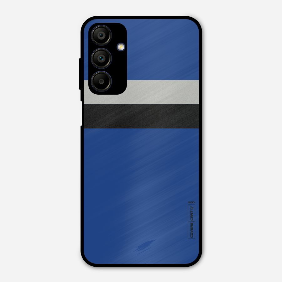 Grey Black Strips Metal Back Case for Galaxy A15 5G