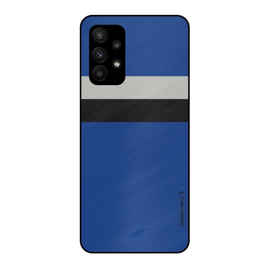 Grey Black Strips Metal Back Case for Galaxy A23