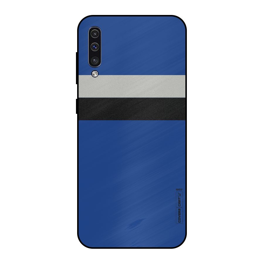 Grey Black Strips Metal Back Case for Galaxy A30s