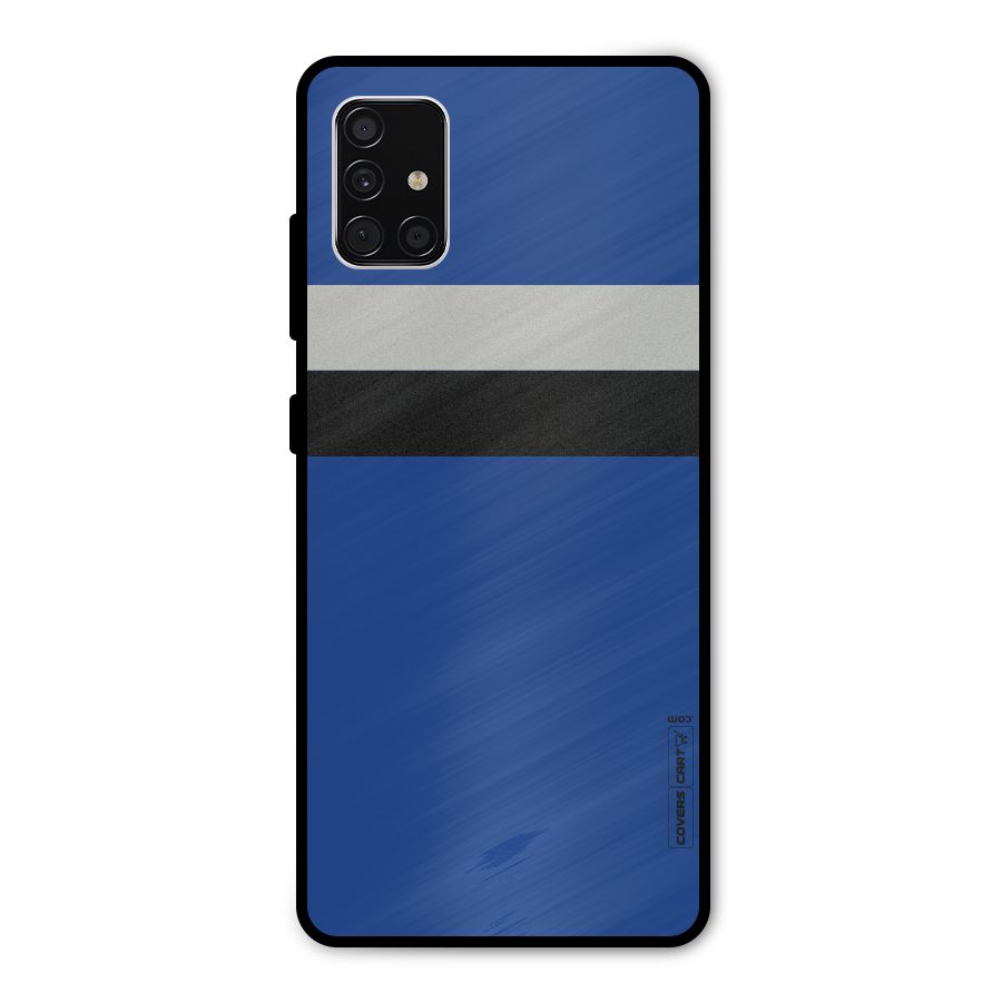 Grey Black Strips Metal Back Case for Galaxy A51