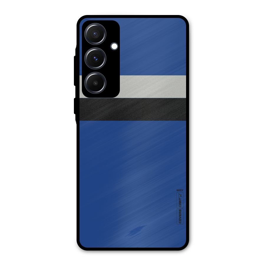 Grey Black Strips Metal Back Case for Galaxy A55