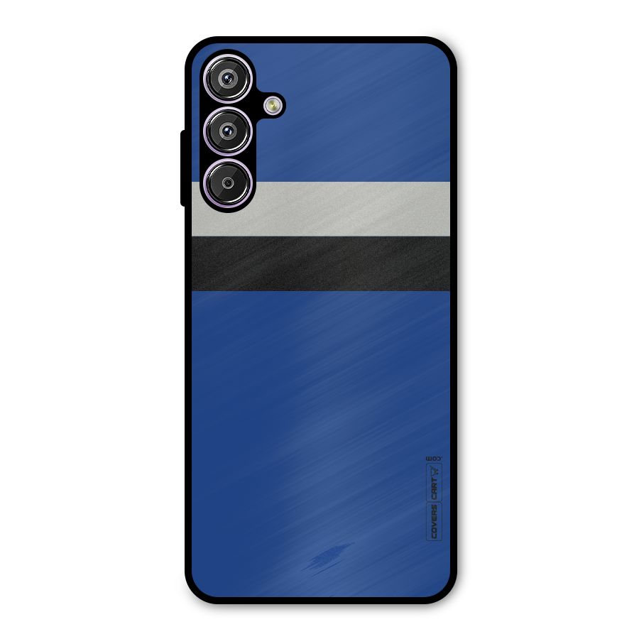 Grey Black Strips Metal Back Case for Galaxy F15