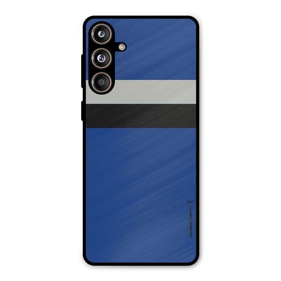 Grey Black Strips Metal Back Case for Galaxy F55