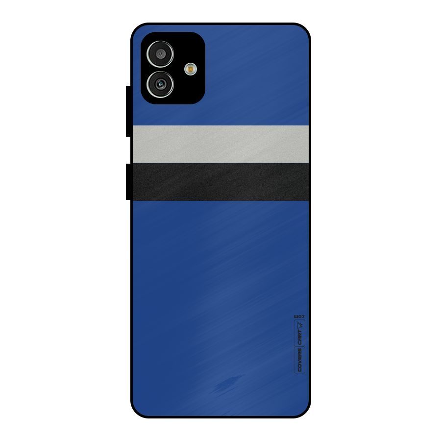 Grey Black Strips Metal Back Case for Galaxy M13 5G