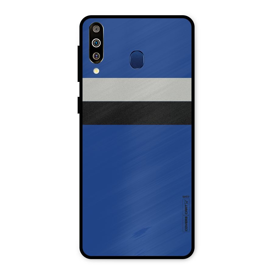 Grey Black Strips Metal Back Case for Galaxy M30
