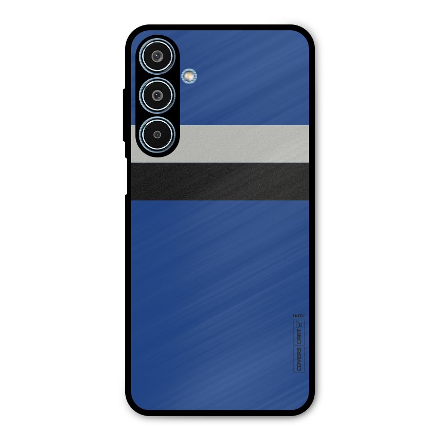 Grey Black Strips Metal Back Case for Galaxy M35