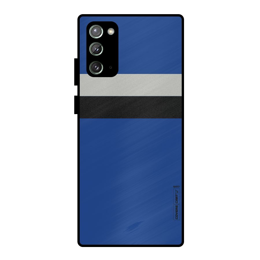 Grey Black Strips Metal Back Case for Galaxy Note 20