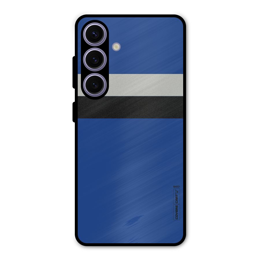 Grey Black Strips Metal Back Case for Galaxy S24