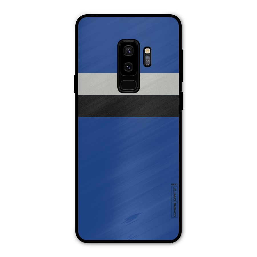Grey Black Strips Metal Back Case for Galaxy S9 Plus