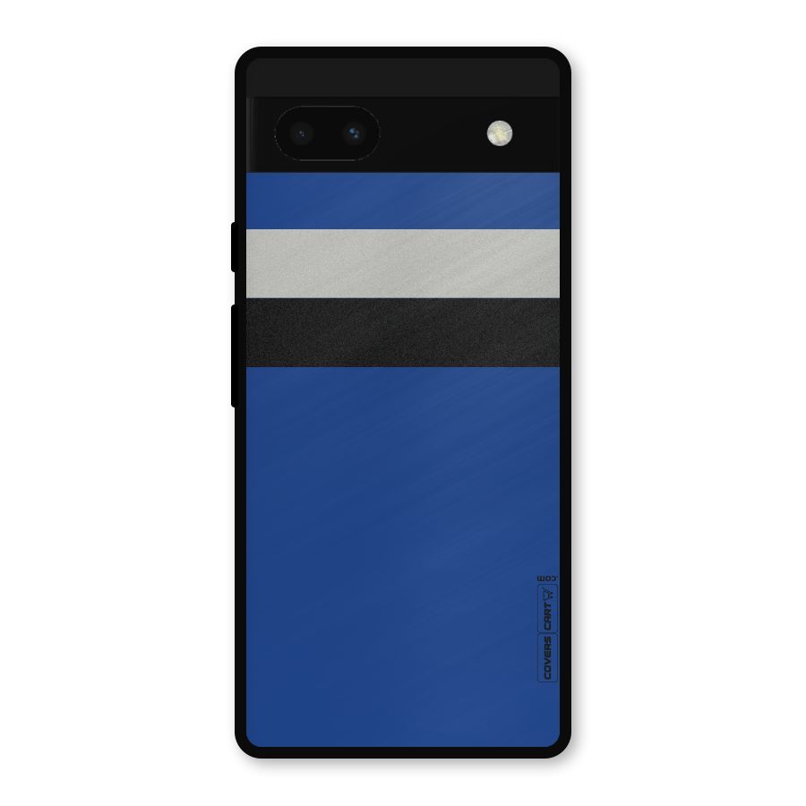 Grey Black Strips Metal Back Case for Google Pixel 6a