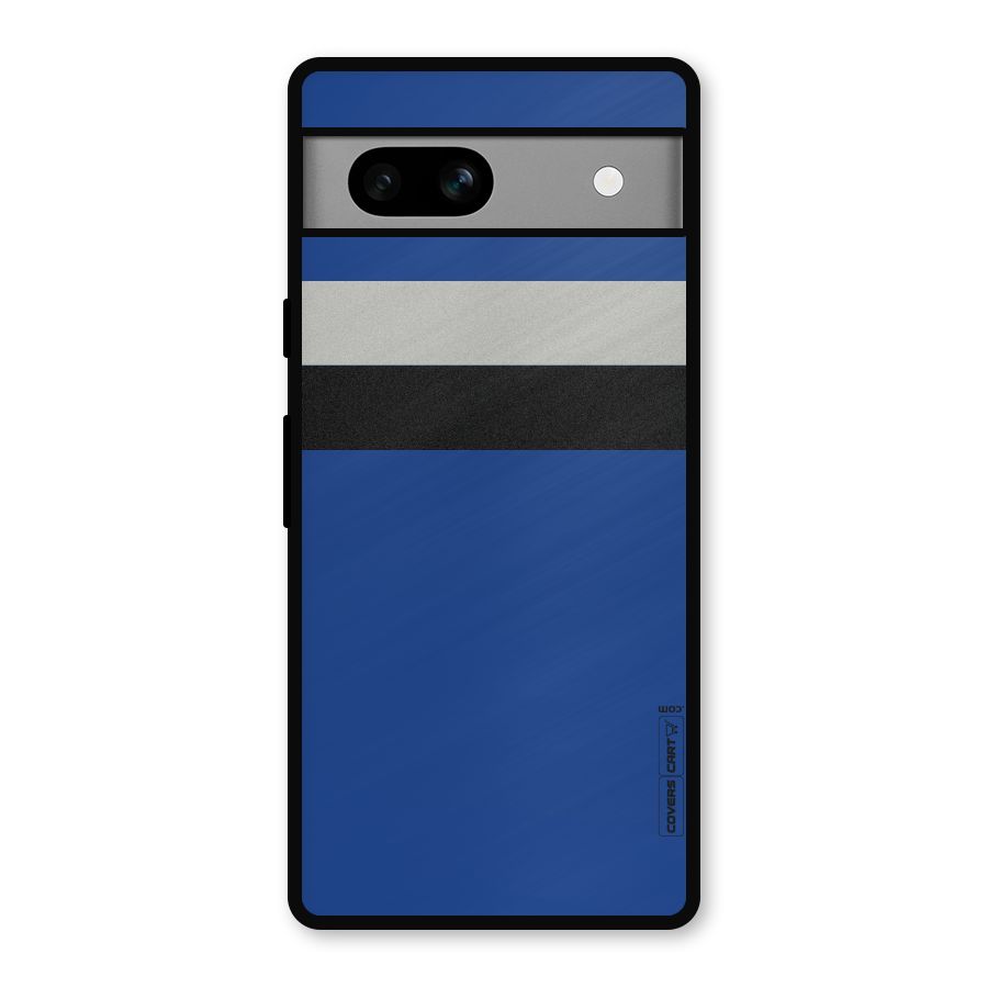 Grey Black Strips Metal Back Case for Google Pixel 7a
