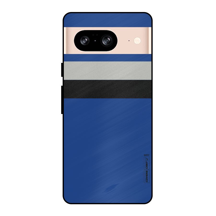 Grey Black Strips Metal Back Case for Google Pixel 8