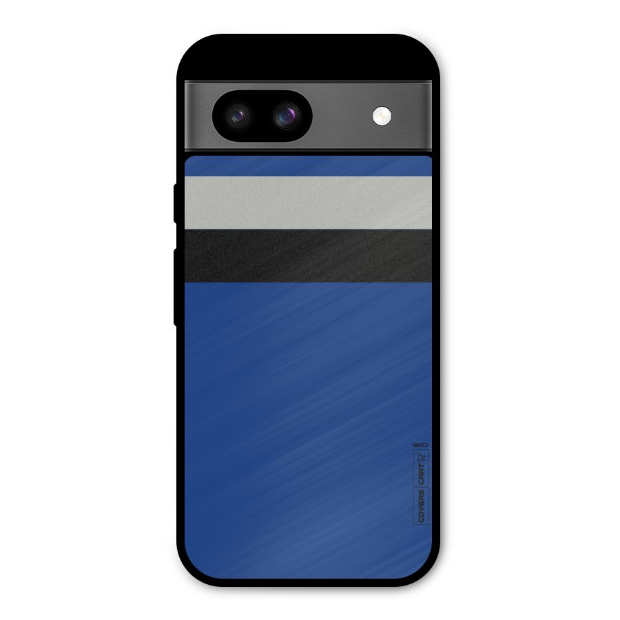 Grey Black Strips Metal Back Case for Google Pixel 8a