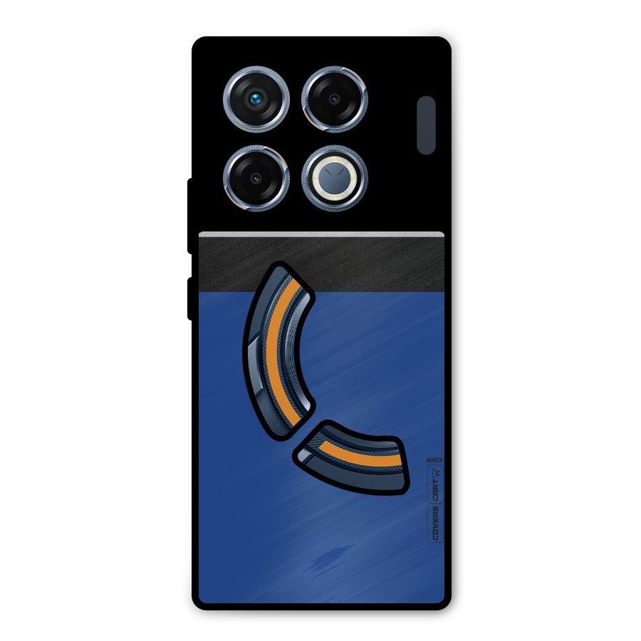 Grey Black Strips Metal Back Case for Infinix GT 20 Pro