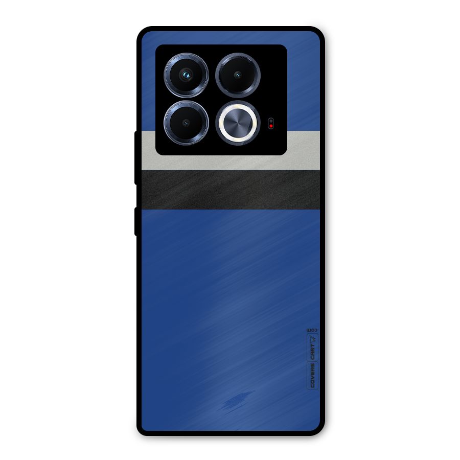 Grey Black Strips Metal Back Case for Infinix Note 40 5G